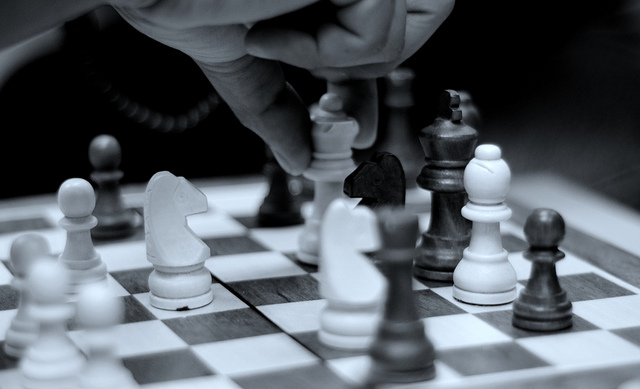 Photo of a chess game involving strategy