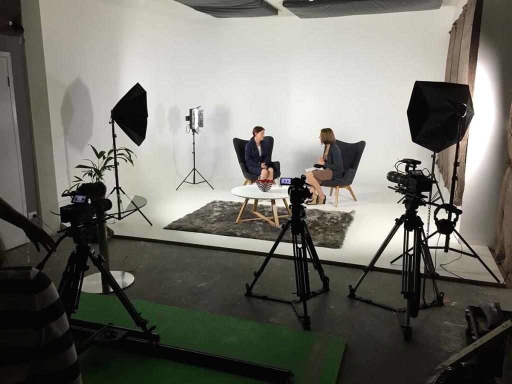 Lush Digital Media white screen infinity TV and photography studio for hire, Perth